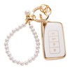 CARFRULTER for Lexus Key Fob Cover with Pearl Car Keychain,