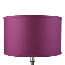 FenchelShades.com 18" Top Diameter x 18" Bottom Diameter 11" Height Cylinder Drum Lampshade USA Made (Plum)