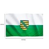 Runesol Saxony Flag for Balcony, 91 x 152 cm, Saxony