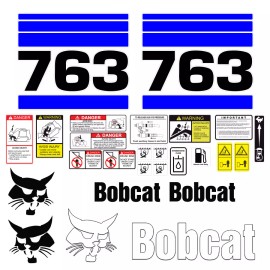 Aftermarket Bobcat 763 Skid Steer Set Vinyl Decal Sticker - 25 PC SET