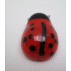Unbranded Miniature Mini Glass Black & Red Lady Bug Glass