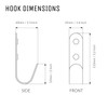 The Hairpin Leg Co. [HLC] Metal J Wall Hook. Chunky