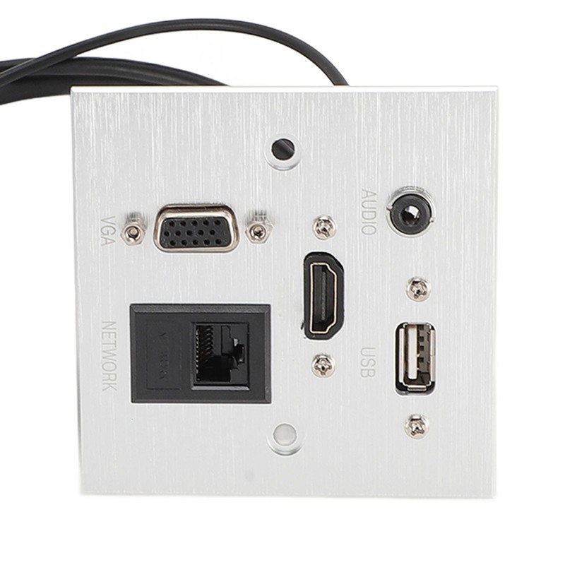 Multimedia Socket Aluminum Alloy USB HD VGA 3.5MM Sound RJ45