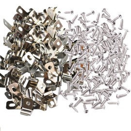 300 Pcs Fence Wire Clamps with 300 Pcs Screws, Stainless Steel Wire Clips Mount Welded Wire to Vinyl, Wood or Metal Fence (for 12-16 Gauge Wire Fencing)