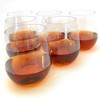 36 piece Stemless Unbreakable Crystal Clear Plastic Wine Glasses Set