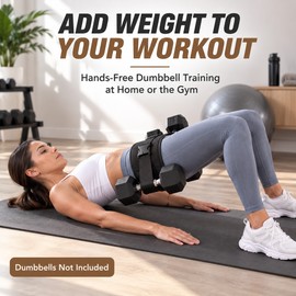 Weighted Hip Belt for Dumbbell Training – Adjustable Nylon Workout Belt for Hip Bridges and Home Gym Exercise