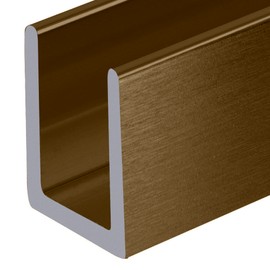 CRL Brushed Bronze Frameless Shower Door Aluminum Deep U-Channel for 3/8" Thick Glass - 95 in
