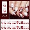 Christmas Press on Nails Medium Coffin Nails Press ons with