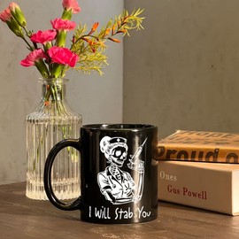 Kadiak Novelty Nurse Appreciation Gifts for Nurse, I Will Stab You Mug 11Oz, Humor Sarcastic NP Week Gifts for Women, Nursing Graduation Gift, NP Gift