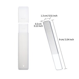 Mudder 4 Pack Glass Nail File Shiner Files Kit Crystal Nail Buffer Polisher with Case Manicure Tools for Natural Nails Women Shaping Buffing and Polishing