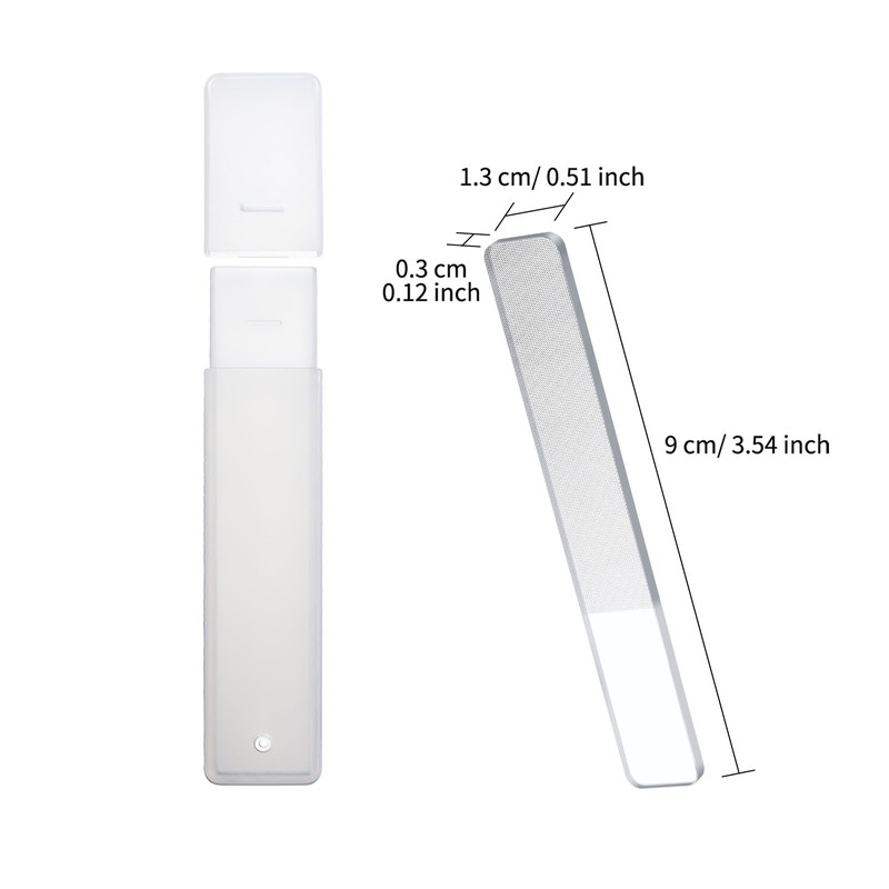 Mudder 4 Pack Glass Nail File Shiner Files Kit Crystal