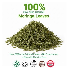 Moringa Leaves-2.6oz, Dried From Fresh Green Moringa Oleifera Leaves, Hojas De MoringaSecas, Loose Leaf Tea, Drumstick Tree Leaf, Non-GMO. by Akshit