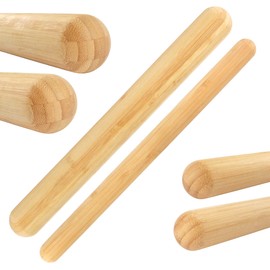 Bamboo French Style Rolling Pin Assortment - 1 Thick/1 Thin w/Rounded Ends - 1 Each