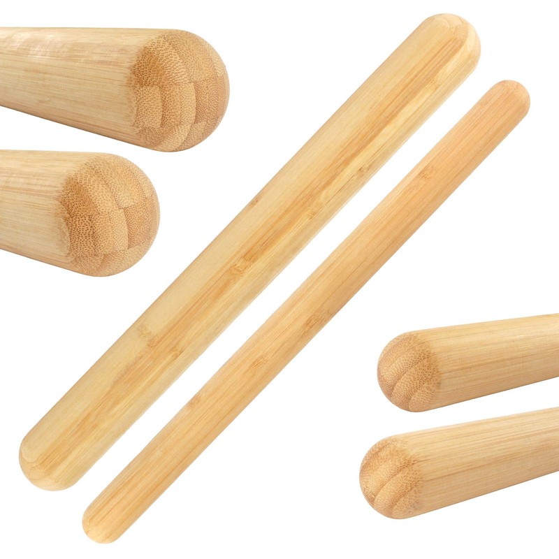 Bamboo French Style Rolling Pin Assortment - 1 Thick/1 Thin