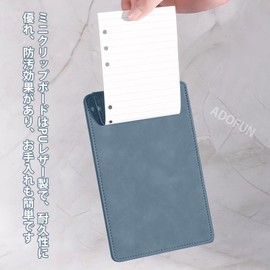 ADOFUN A5 Clipboard Binder PU Leather Clip File Thin Waterproof with Pen Holder Business Magnetic Padfolio Multifunction Gift Office Supplies Office Supplies (Blue)