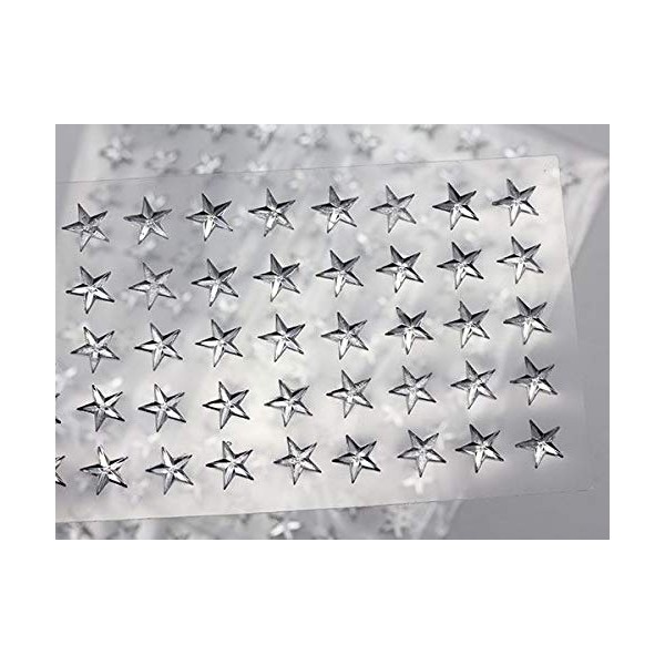 8mm Crystal LQ01 Star Self Adhesive Acrylic Rhinestones Plastic Face