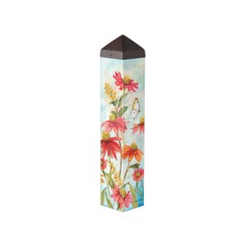 Studio M Flowers for Mom Art Pole Outdoor Decorative Garden Post, Made in USA, 20 Inches Tall