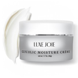 LuxeJoie Glycolic Moisture Crème – Exfoliating Face Cream with Glycolic Acid for Smooth, Radiant Skin – Hydrating, Lightweight Daily Moisturizer – 1.7 oz (48g)