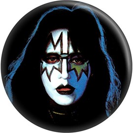 Kiss - Ace Frehley (Starburst Eyes on Light Yellow) - 1 1/4" Button / Pin