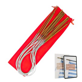 KnitPal 24-inch (60 cm) Circular Crochet Hooks Double Ended Tunisian Crochet Hooks Set with Cable for Afghan Crocheting in The Round - 6 US Sizes: J/6mm, K/6.5mm, L/8mm, M/9mm, N/10mm, O/12mm