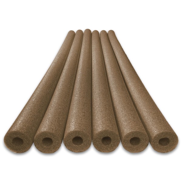 Oodles of Noodles Deluxe Foam Pool Swim Noodles - 6 Pack Brown 52 Inch Wholesale Pricing Bulk