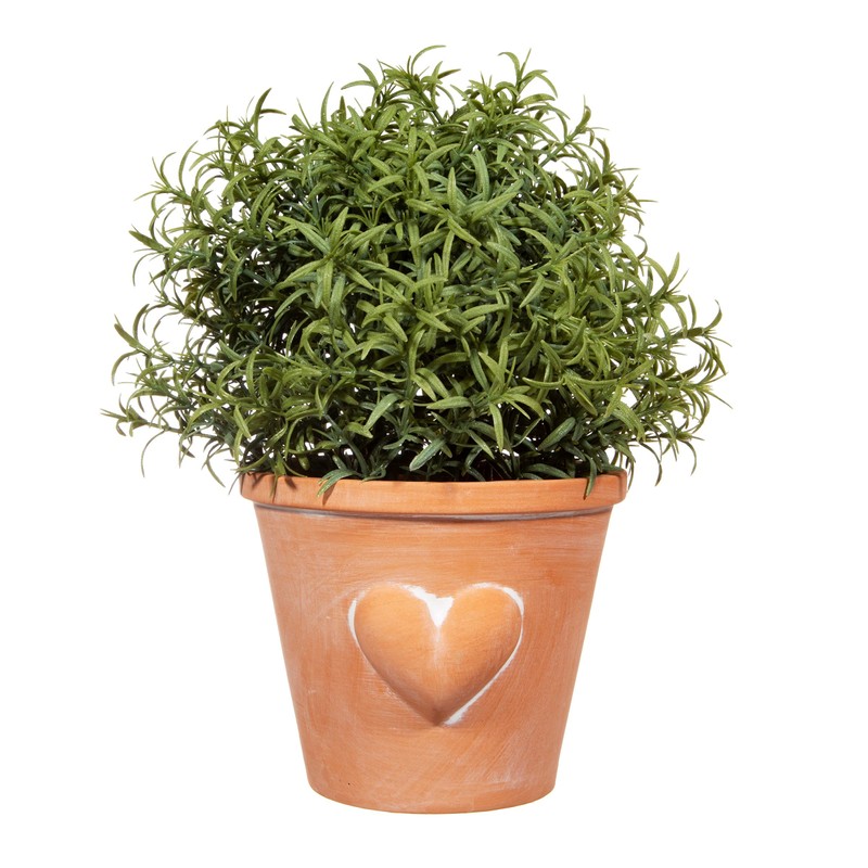 Sass & Belle Large Terracotta Planter with Heart