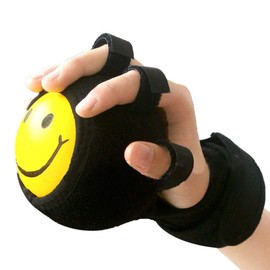 HAMILO リハビリ ボール 手 指 サポーター 固定 トレーニング 握力 エクササイズ 器具 (ブラック)