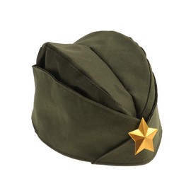 Army Garrison Cap Canvas Sailor Dance Boat Cap Side for Party Cosplay Performance Army Greenï