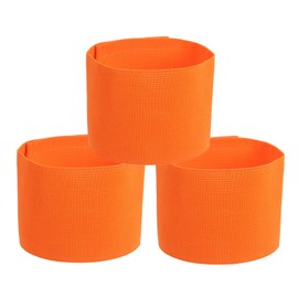 PATIKIL Soccer Captain Armband, Soccer Captain Armband, Set of 3, Soccer Captain Armband, Sports Captain Armband, Youth Adult Football Team Training Orange