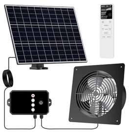 Ereto 15W Dual Solar Powered Fan with programmable Remote with 3 Mode