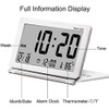 Digital Travel Alarm Clock Battery Operated LCD Clock with Date