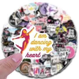 Bonitzdm 102PCS Dancing Aesthetic Stickers,Water Bottles Laptop Car Decal - Perfect Dancer Gifts for Girls and Teenagers，Dance Decals, Girls Dance Party Favors