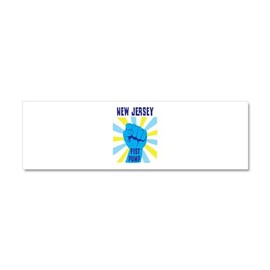 CafePress New Jersey FIST Pump Car Magnet 10 X 3 10" x 3", Bumper Magnet