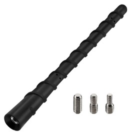 VooGenzek 18 cm car antenna, FM DAB roof antenna, car, car antenna, short, universal, with 3 screws (M4, M5, M6), for FM/AM radio reception