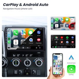 Car Radio for Toyota Tundra 2007-2013: 4+32G Car Stereo with 1280x800P 10 Inch Touchscreen - Wireless Carplay Android Auto GPS Backup Camera Bluetooth WiFi SWC