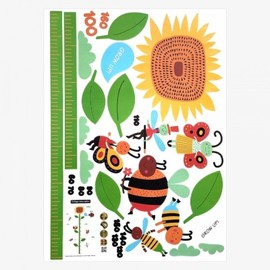 Growth Record Height Chart Sticker Sunflower 3ea