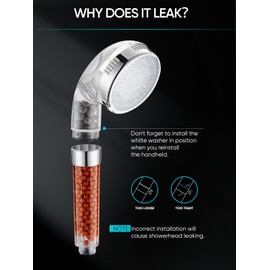 Cobbe Filtered LED Shower Head with Handheld, Color Changing, High Pressure Shower Head with Filter, Water Saving Spray Handheld Showerheads with Hose and Base for Dry Skin & Hair