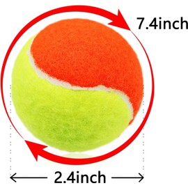 AXKAL Tennis Balls Bulk Orange for Kids Dogs Practice Low Compression Stage 9 16 Pack, Tennis Balls Non Slip Rubber Good for Beginner Training Ball Tool (3 Pack-Orange)