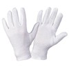 12 Pairs of Cotton Jersey Fabric Gloves, White / Black,