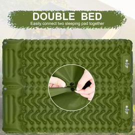 MOXILS Sleeping Pad, Ultralight Inflatable Sleeping Pad for Camping, Built-in Pump, Ultimate for Camping, Hiking, Airpad, Carry Bag, Repair Kit, Compact & Lightweight Air Mattress(Green)