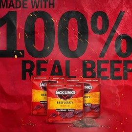 Jack Link's Teriyaki Beef Jerky Multipack - (5 Pack) 0.625 oz Bags - Ready to Eat Real Meat Protein Snacks - 7g Protein per Serving - Made with 100% R