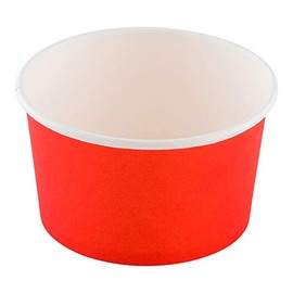 Coppetta 8 Ounce Ice Cream Cups, 200 Disposable Treat Cups - For Hot And Cold Foods, LeakResistant, Red Paper Chili Cups, Freezer- And Microwave-Safe, Grease-Resistant - Restaurantware