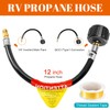 GasSaf 12 inch RV Propane Hose, 1/4" Inverted Camper Propane