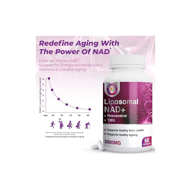 NAD Puro TransResveratrol TMG 2000mg Fórmula Avanzada 3 en 1