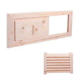 IWOWHERO 1set Sauna Ventilation Panel Cedar Shutter Air Vent Grille for Steam Rooms High-Temperature Resistant Easy Installation for Fresh Air Intake