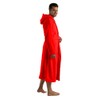 Customizable Hooded Robe for Women and men, RED, ONE SIZE