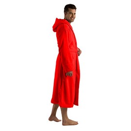 Customizable Hooded Robe for Women and men, RED, ONE SIZE