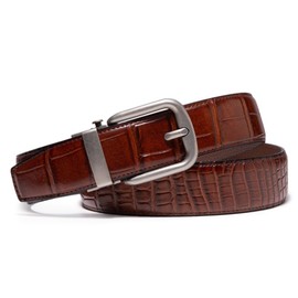 ayamoti Genuine Leather Slide Ratchet Belt Men with Adjustable Automatic Buckle (2112C/Brown/44-46)