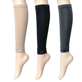 Wellstar Korean-Made Leg/Calf Compression Sleeves & Arm Warmers for Hiking and Winter Warmth Functional Leg Warmers - Black 10ea