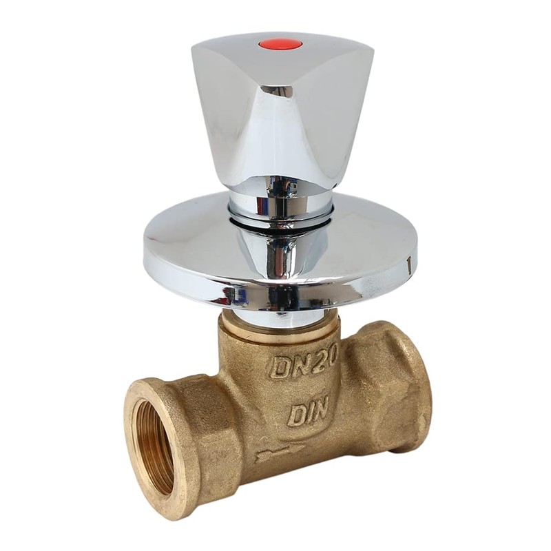H2O-Flex® Flush-Mounted Valve 1/2 Inch Blue/Red with Handle and Rosette